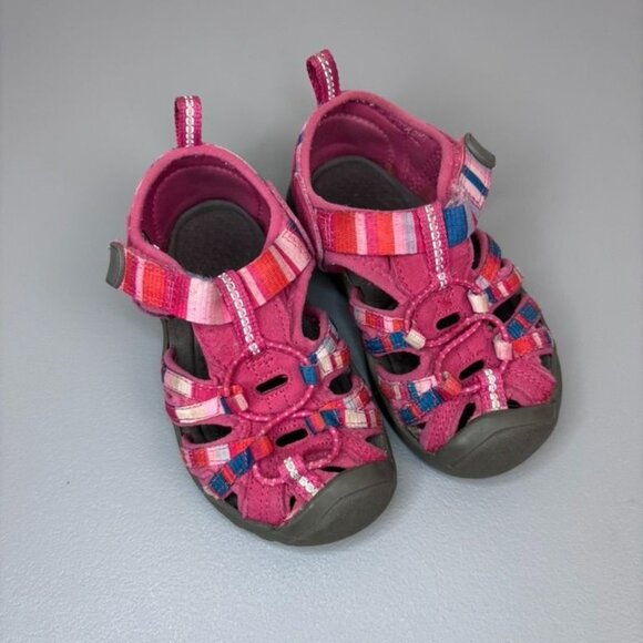 Keen toddler youth 7 pink outdoor hiking sandals - Picture 1 of 7